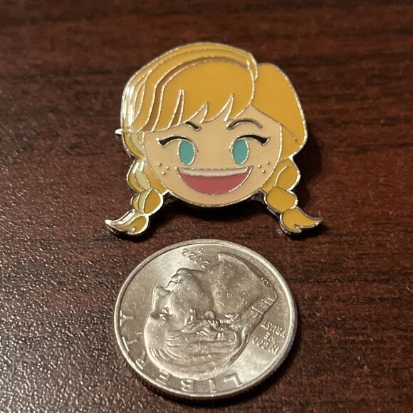 Walt Disney World Frozen Anna Emoji Blitz Smiling Trading Pin - Picture 2 of 4